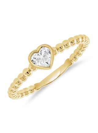 .25CT HEART SHAPE DIAMOND BALL RING