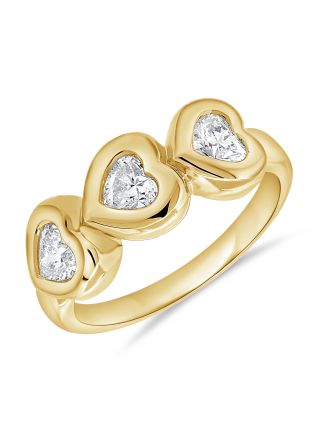 .75CT HEART SHAPE DIAMOND BEZEL RING