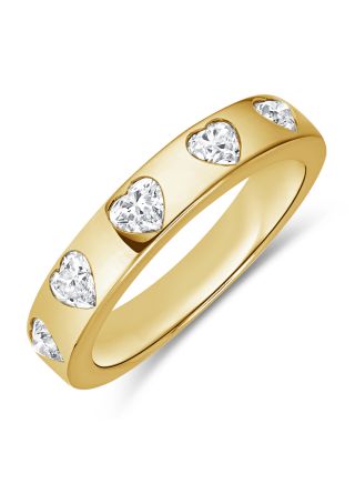 0.73CT HEART SHAPE DIAMOND CIGAR RING