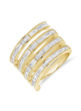 2.66CT BAGUETTE DIAMOND CHANNEL SET WRAP RING