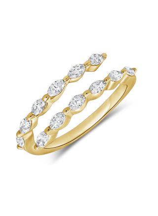 0.64CT MARQUISE SHAPE DIAMOND WRAP RING