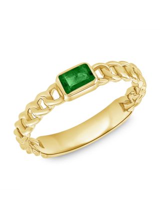 .36CT EMERALD SOLITAIRE CHAIN RING