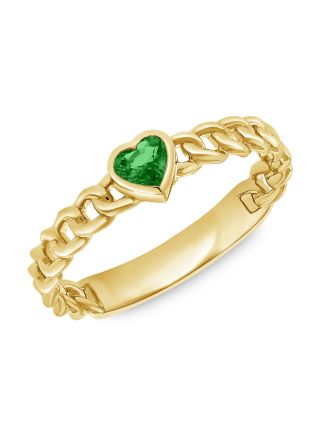 .25CT EMERALD SOLITAIRE CHAIN RING