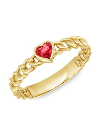 .35CT RUBY SOLITAIRE CHAIN RING