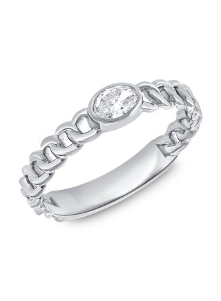 .30CT OVAL SHAPE DIAMOND SOLITAIRE CHAIN RING