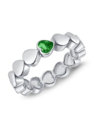 .23CT EMERALD HEART RING