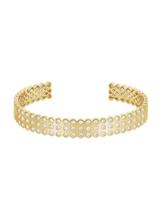 1.85CT DIAMOND BEZEL SET CUFF BANGLE