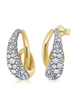 2.97CT DIAMOND HUGGIE EARRINGS