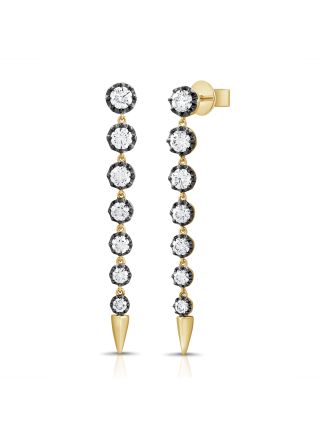 2.71CT DIAMOND SPIKE DROP EARRINGS