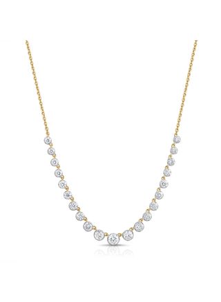 2.22CT DIAMOND SIX PRONG GRADUATED NECKLACE