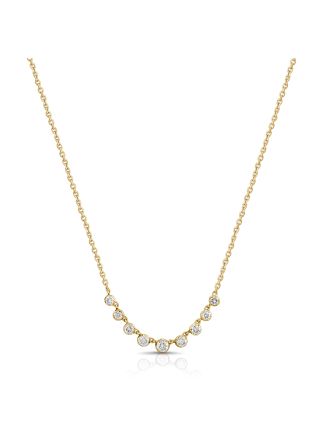 0.63CT DIAMOND SIX PRONG GRADUATED STATION NECKLACE