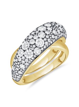 2.51CT DIAMOND CROSSOVER RING