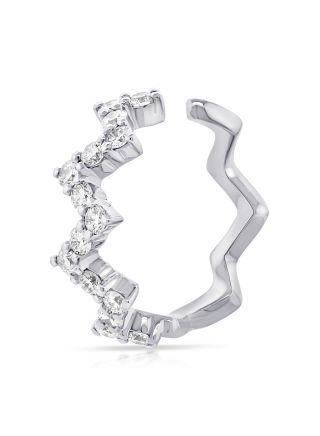 .22CT DIAMOND ZIG ZAG HOOP EARRINGS