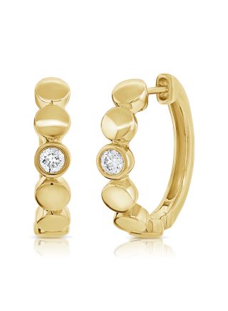 .16CT DIAMOND SOLITAIRE HUGGIE EARRINGS