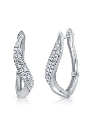 0.54CT DIAMOND HOOP EARRINGS