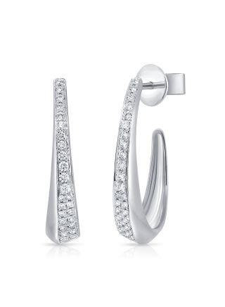 0.43CT DIAMOND HOOP EARRINGS
