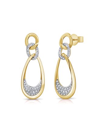 0.70CT DIAMOND LINK DROP EARRINGS