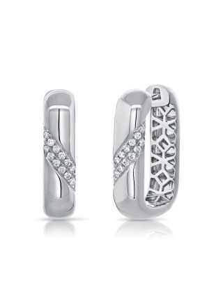 0.24CT DIAMOND HUGGIE EARRINGS