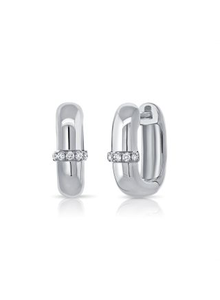 0.08CT DIAMOND HUGGIE EARRINGS