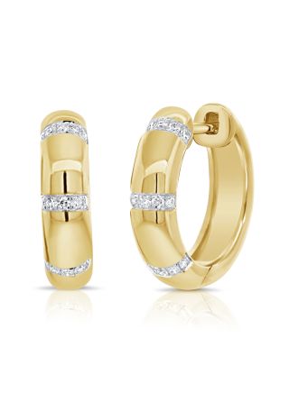 0.15CT DIAMOND HUGGIE EARRINGS