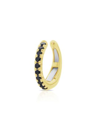 .08CT BLACK DIAMOND CUFF EARRINGS