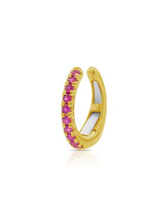 .08CT RUBY CUFF EARRINGS