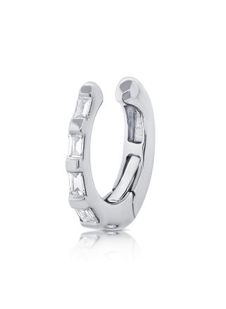 .11CT BAGUETTES DIAMOND CUFF EARRINGS