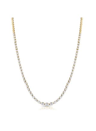 4.89CT OVAL SHAPE DIAMOND TENNIS NECKLACE