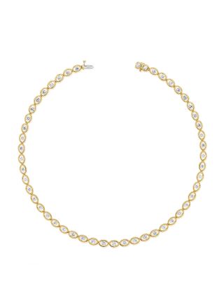 9.72CT DIAMOND CHANNEL SET TENNIS NECKLACE
