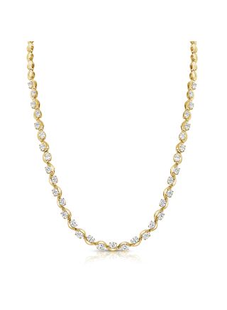 5.38CT OVAL SHAPE DIAMOND TENNIS NECKLACE