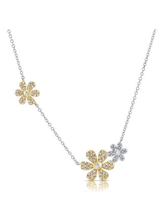.36CT DIAMOND FLOWER NECKLACE