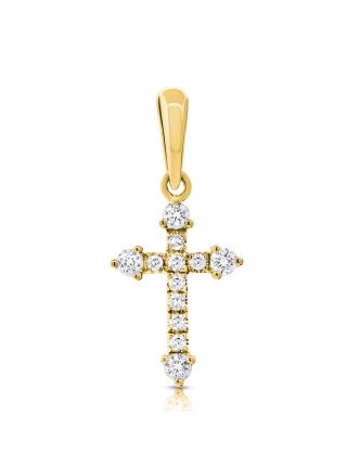 .09CT DIAMOND CROSS PENDANT