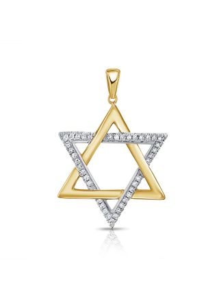 .19CT DIAMOND STAR OF DAVID PENDANT