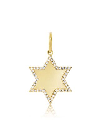 .18CT DIAMOND STAR OF DAVID PENDANT