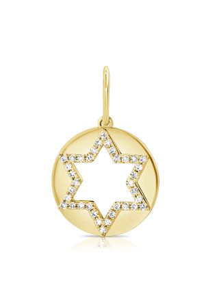.12CT DIAMOND STAR OF DAVID PENDANT