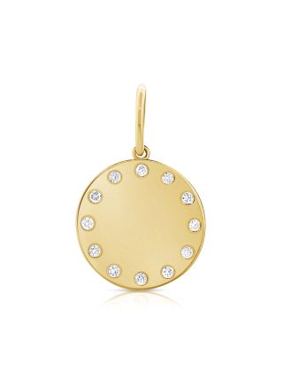 .41CT DIAMOND BEZEL SET CIRCLE PENDANT