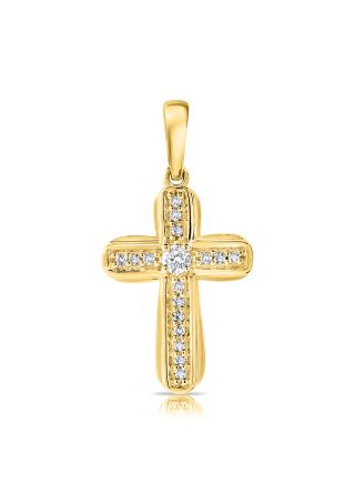 .08CT DIAMOND CROSS PENDANT