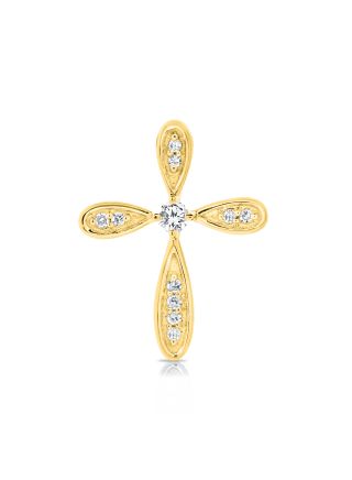 .05CT DIAMOND CROSS PENDANT