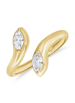 0.40CT MARQUISE SHAPE DIAMOND WRAP RING