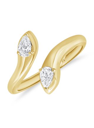 0.42CT PEAR SHAPE DIAMOND WRAP RING