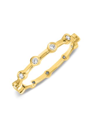 .08CT DIAMOND BEZEL SET ETERNITY RING