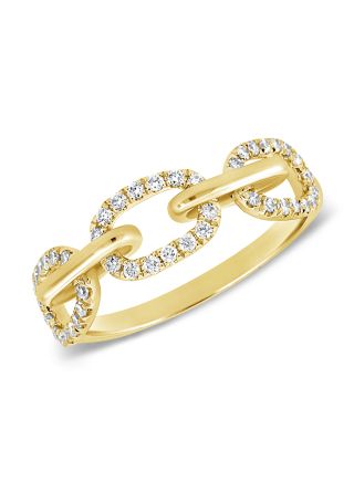 .23CT DIAMOND PAPERCLIP LINK CHAIN RING