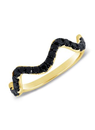 .31CT BLACK DIAMOND CURVED RING
