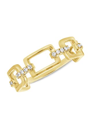 .11CT DIAMOND PAPERCLIP LINK CHAIN RING