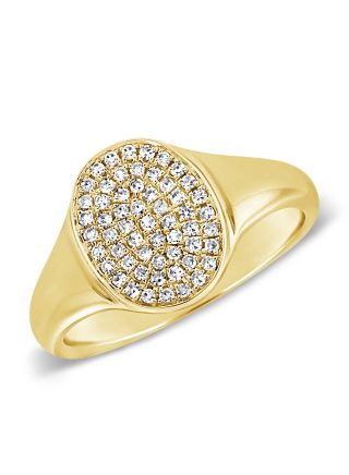 .16CT DIAMOND OVAL PAVE PINKY RING