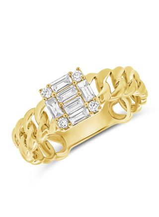 .33CT BAGUETTES AND ROUND DIAMOND CHAIN RING