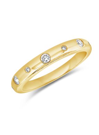 .17CT DIAMOND BEZEL SET GYPSY RING