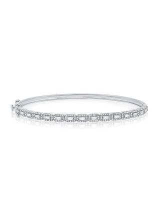 .91CT BAGUETTES AND DIAMOND BANGLE