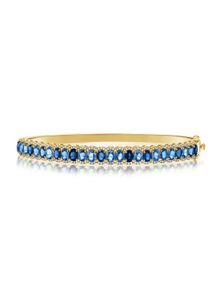 5.95CT SAPPHIRE AND DIAMOND BANGLE