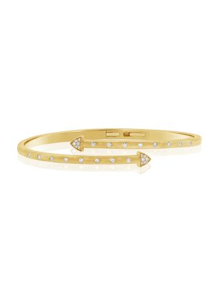 .28CT DIAMOND ARROW BEZEL SET CUFF BRACELET